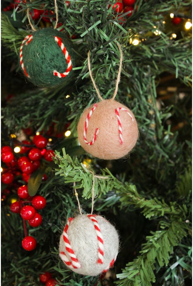 Kit Bolinhas de Natal Em Feltro Coloridas Natal -2-